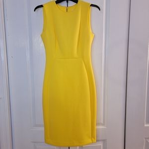 Calvin Klein | Scuba Dress | Yellow